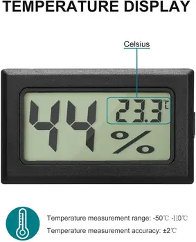 Mini Patogus Skaitmeninis LCD Termometras Jutiklis Drėgmėmačiu Gabaritas Šaldytuvas Akvariumas Stebėsenos Ekranas Drėgmės Jutiklis