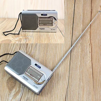 Mini Pocket AM/FM Garsiakalbis Imtuvas Su Teleskopine Antena Tranzistorius FM Radijas Baterija Lauko Sportas, Orai