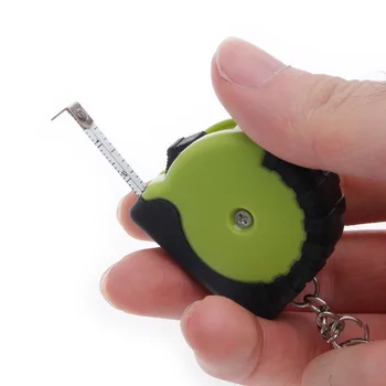 Mini ruletės Su Key Chain Plastikiniai Nešiojami 1m Ištraukiama Valdovas cm/Colių Įrankiai