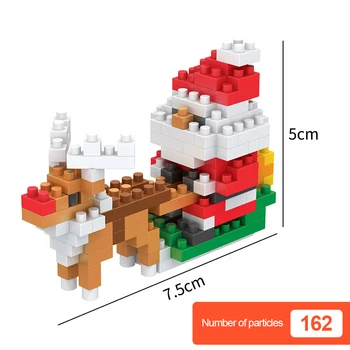 Mini Statybiniai Blokai Žaislai, Kalėdų Animacinis Personažas Modelio Švietimo Pav Plytų Žaislai Vaikams