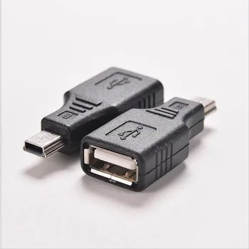 Mini USB Male į USB Moterų Keitiklio Jungties, Perduoti duomenis Sinchronizuoti OTG Adapteris, skirtas Automobilių AUX, MP3 MP4 Tablečių Telefonai U-Disko Pelės
