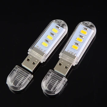 Mini USB Naktį šviesos diodų (LED) Knyga žibintai 5730 Lempos, Kempingo lempų, Skirtų PC 