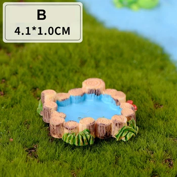 Mini Vandens Ir Tilto Miniatiūrinės Figūrėlės Amatų Pasakų Sodo Gnome Moss Terariumai Dovana 