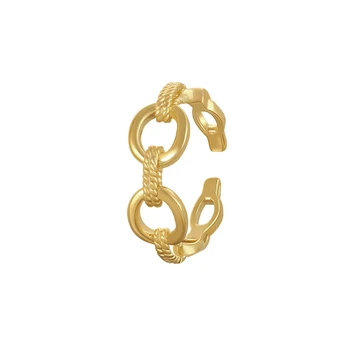 Minimalistinio Dizaino Prasme, Grandinės Sagtimi Aukso Atidaryti Žiedai Moteris Mados korėjos Piršto Papuošalai Vestuves Neįprasta Mergina Žiede