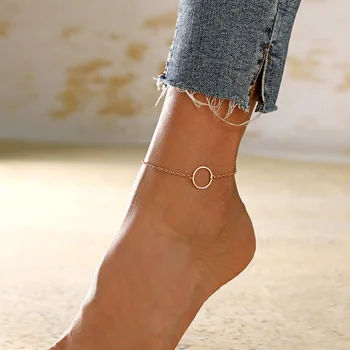 Minimalistinis, Paprastas Geometrinio Rato Anklets Vasaros Paplūdimio Kulkšnies Apyrankę ant Kojos Moterų Pėdų Priedai