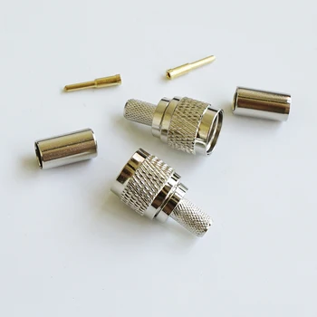 MiniUHF MINI UHF Male Plug RF Jungtis Koaksialinis Lizdas, Fiksavimo už RG58 RG142 RG223 RG400 LMR195 RF, Coaxial Tiesiai nikeliuotas