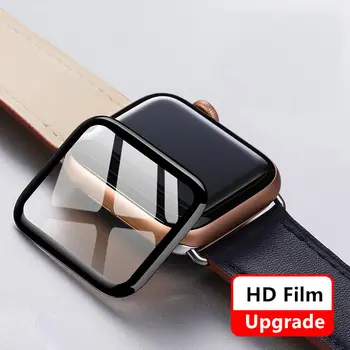 Minkšta Stiklo Apple Žiūrėti 6 5 4 se 44mm 40mm iWatch serijos 3 42mm 38mm 9D HD (Ne Temperuotasis) Filmas 