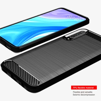 Minkštas Atveju, Huawei P Smart Pro 2019 Atveju Silikono Anglies Pluošto Tekstūra Šepečiu Patikima Šarvų Dėklai Huawei Y9S Telefono Dangtelį