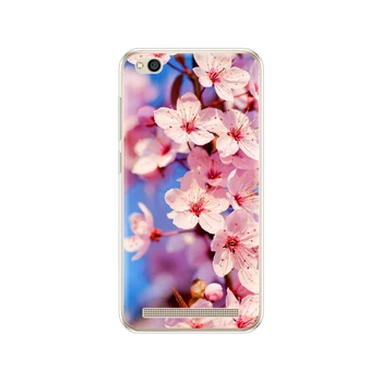 Minkšto Silikono TPU Case for xiaomi Redmi 5A 5.0 colių Telefoną Atveju Hongmi 5A Lukštais Dažyti Padengti Redmi 5a Katė gėlių