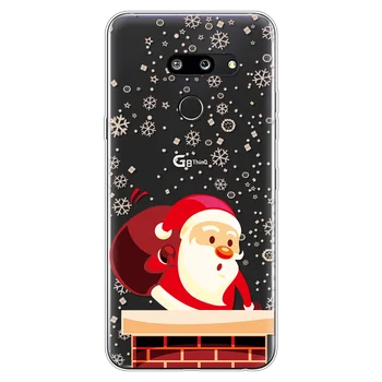 Minkštos TPU Case For LG G8 ThinQ G5 G6 G4 K6 Alfa Q7 Q60 K50 K11 Plius K4 K8 K10 2017 X 2 Galios V20 V30 Kalėdų Animacinių filmų Caso Etui