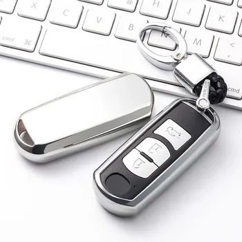 Minkštos TPU klavišą atveju už automobilio raktas padengti Mazda 3/6 Axela Atenza CX-5 automobilių aksesuarų, interjero auto produktų automobilio salono keychain