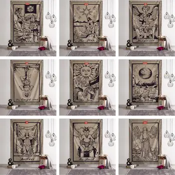 Mitas Iliustracijos Stilius Taro Gobelenas Kūrybos Tamsiai Raganavimas Kambarys Pagalvėlė Arras Kilimų Astrologijos Antklode Namų Puošybai