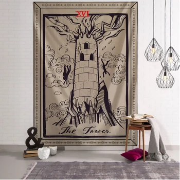 Mitas Iliustracijos Stilius Taro Gobelenas Kūrybos Tamsiai Raganavimas Kambarys Pagalvėlė Arras Kilimų Astrologijos Antklode Namų Puošybai
