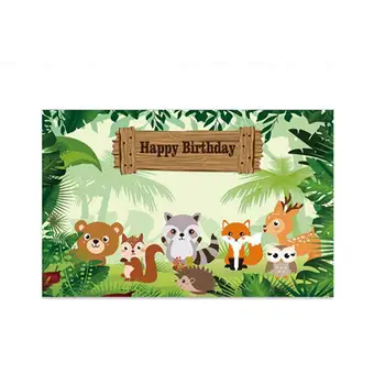 Miško Gimtadienio Džiunglės Safari Pirmasis Gimtadienis Dekoro Vaikams, Džiunglių Gyvūnų, Miško Šalies Laukinių Dekoro Baby Shower