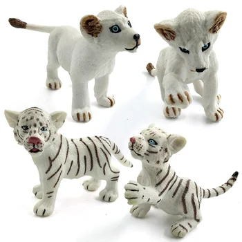 Modeliavimo kūdikių Liūtas, Tigras Lynx miškų, laukinių gyvūnų, modelį, statulėlės, plastikiniai žaislai, namų dekoravimo reikmenys Dekoro Dovana Vaikams