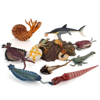Modeliavimo Vabzdžių, Gyvūnų Modelio Žaislas Duomenys Mini Roplių Gyvūnų Vienas vyras Senovės jūrų gyvybės Modelį Varžtas Gyvūnų PVC Duomenys Žaislai