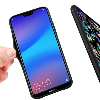 Modelio Telefoną Atveju Huawei Mate 20 10 30 P20 P10 P8 P9 Lite Pro 2017 P Smart 2019 Juoda Silikono Atvejais Coque Fundas