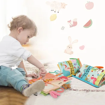 Montessori Gyvūnų Kūdikių Medžiaga Knygų 3D Minkštas Svarstymo Švietimo Žaislai Naujagimiams 0 12 Mėnesių Mažylis Dovanų Juguetes Bebe 24 Meses