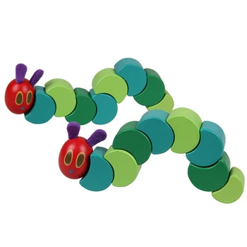 Montessori Mediniai Žaislai Vaikams Įspūdį Ankstyvo Mokymosi Mediniai Žaislai, Caterpillar Twist Vabzdžių Naudotis Kūdikio Pirštus