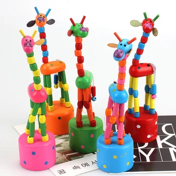 Montessori Žaislai Švietimo Mediniai Žaislai Vaikams Ankstyvo Mokymosi Pratybų Kūdikio Pirštus Lanksčių Medžiagų, Žirafa 1 Vnt