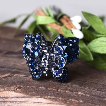 Morkopela Crystal Butterfly Plaukų Letena Įrašą papuošalų Mados Kristalų Plaukų Krabų Staigius Moterų Plaukų Segtukai, Aksesuarai