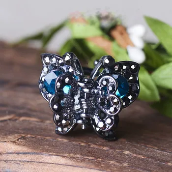 Morkopela Crystal Butterfly Plaukų Letena Įrašą papuošalų Mados Kristalų Plaukų Krabų Staigius Moterų Plaukų Segtukai, Aksesuarai