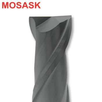 MOSASK 2 Fleitos HRC45 Frezavimo Cutter 2MM 3MM, 4MM 6MM Volframo Plieno, Kieto Karbido Įrankiai Pabaigos Mills