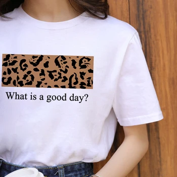Moterų Harajuku Atsitiktinis Viršūnes Tee Vasaros Cool Leopard Kaukolė Grafinis Atspausdintas Black T-shirt Moterims, Mados Trumpas Rankovės Tshirts