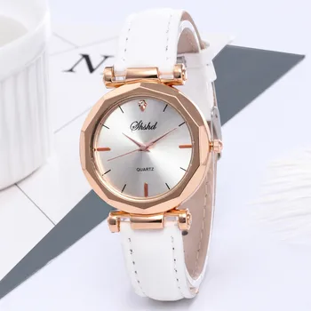 Moterų Laikrodžiai Mados Atsitiktinis Kvarco Žiūrėti Oda Moterų Prabanga Montre Analoginis Kristalų Montre Femme Laikrodis Reloj Mujer