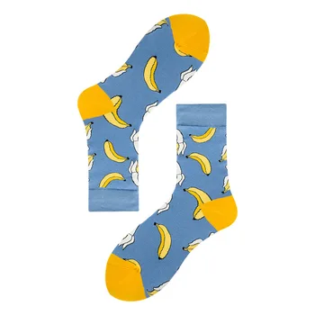 Moterų medvilnės kojinės Arbūzas bananų, citrinų spurgos polka dot geometrinis asmenybės animacinių filmų gyvūnų trumpos kojinės mergaitėms lady kojinės