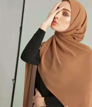 Moterų Paprastas Burbulas Šifono Skara Hijab Wrap Printe Vientisų Spalvų Skaros, Lankelis Musulmonų Hijabs Šalikai/Šalikas 61 Spalvų