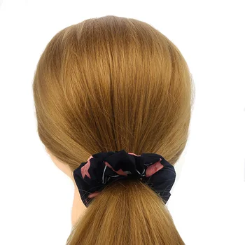 Moterų Plaukų Kaklaraištis Gėlių Flamingo Kietas Houndstooth Dizaino Plaukų Aksesuarai Scrunchie Plaukai surišti į arklio Savininkas Virvę nemokamas pristatymas