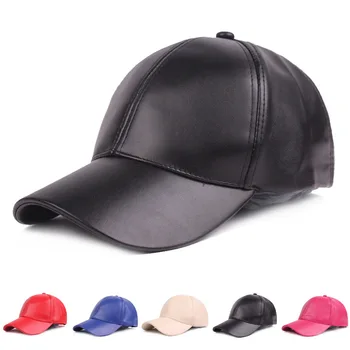 Moterų, Vyrų Skrybėlę PU Odos Beisbolo kepuraitę Skydelis, Šviesos Valdybos Kieti Vyrai Hip-Hop Bžūp Lauko Saulės Skrybėlę Reguliuojamas Sportinės kepurės