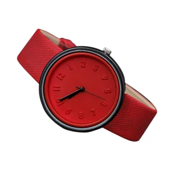 Moterų Žiūrėti Prabangos prekės Unisex Paprastas Dizainas Mados Skaičius spalvingi Laikrodžiai Kvarco Drobė Diržas Riešo Žiūrėti Dovana Laikrodis 2020 m.