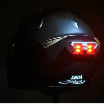 Motociklo Šalmas Naktį Šviesos Ruože Saugos Signalas Šviesa Universalus LED Motociklo Šalmas užpakalinis žibintas Dviračio šalmas