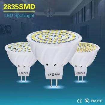 Mr16 led lemputė AC /DC 12V 24V mr 16 led lemputės gu5.3 4w 6w 8w led prožektorius smd2835 energijos taupymo lempa sietynas lampada