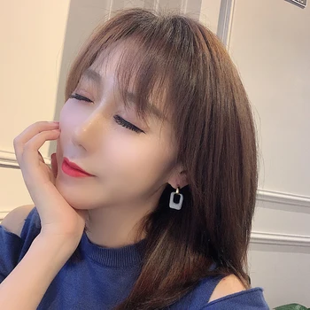Ms moterų auskarai paprastų geometrinių auskarai mados Korėjos interneto įžymybė asmenybės aikštėje collocation vaidmenį stud auskarai