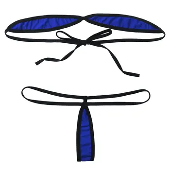 MSemis Micro Mini Brazilijos Bikini Skaidriai Karšto Erotinis apatinis Trikotažas Moterims, maudymosi Kostiumėliai, Maudymosi Kostiumą, Vamzdžių Liemenėlė Viršų G-string Apatiniai