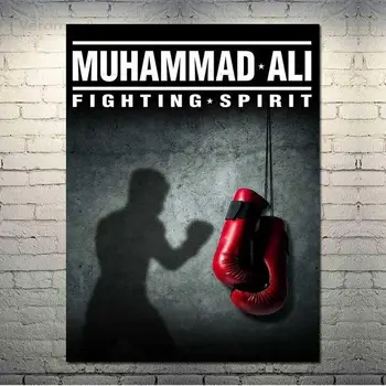 Muhammad Ali Bokso Žvaigždė Sportas Plakatas Abstrakčios Drobės Tapybos Menas Spausdinti Berniukų Miegamasis Namų Dekoro Sienos Nuotrauka
