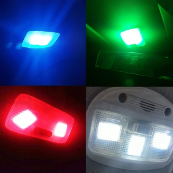 Multi-Spalvinga T10 C5W COB 48SMD šviesos diodu (LED Lempa Automobilių Stovėjimo Led Lemputės Auto Interjero Skydelis Dome Girlianda Licenciją Plokštelės Šviesos