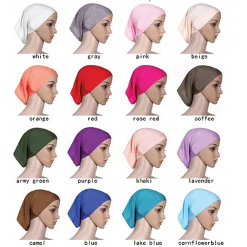 Musulmonų Abayas Moterų Galvos skara Hijabs Musulmonų Islamo Šalikas Šalikai Turbaną Hijab Underscarf Kepurės Skarelė Hijab