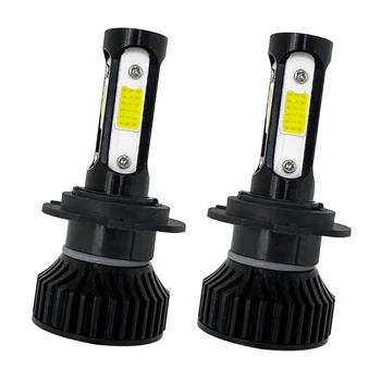 Muxall 2VNT LED 16000LM Naujas 4side Mini Automobilių Žibintų Lemputės H1 H7, H8, H9 H11 priekinių Žibintų Rinkinį, 9005 HB3 9006 HB4 Auto Lempos 4300K