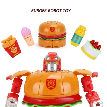 Mėsainiai Transformacijos Robotas Žaislai Deformacijos Bulvytės Tortas Plastikinių Maisto Žaisti Kolekcija Vaikams-Geriausia Dovana Švietimo Žaislas