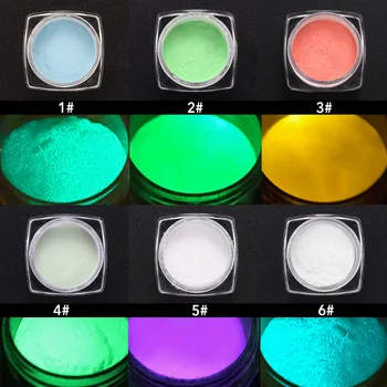 Nagų Blizgučiai Nustatyti Neon Fosforo Milteliai Dulkių Šviesos Pigmento Liuminescencinės Noctilucent Milteliai Švyti Tamsoje Nagai Aksesuarai
