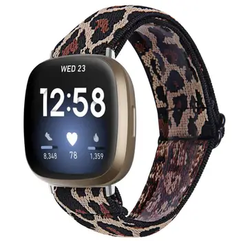 Nailono ir elastinės juostos Fitbit versa 3 smart watch Moterys Vyrai Austi reguliuojamas žiūrėti diržu, fitbit prasme priedai
