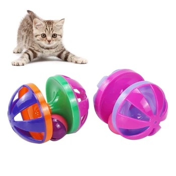 Naminių Kačių Kačiukų Hantelio Bell Ball Nulio Mokymo Interaktyvus Žaidimas, Žaisti Žaislas