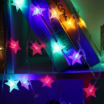 Namų Dekoro Žvaigždžių Pasakų Styginių Šviesos LED Kalėdų Dekoracijos Namų Girliandą Kalėdos 