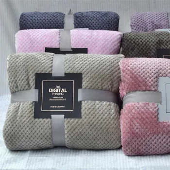 Namų Tekstilės polar mikropluošto antklodė padengti lova 200x230cm didelės storos vilnos sofos antklodė rožinė maža antklodė vaikams