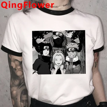 Naruto Sasuke Funny Cartoon Grafika Marškinėliai Moterims 90-ųjų Japonų Anime Cool T-shirt Streetwear Harajuku Marškinėlius Naujas Top Tees Moteris