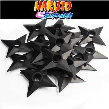 Naruto Shuriken Cosplay Kostiumai, Rekvizitas, Juoda Ninja Ginklų Modelis, Plastiko Žaislas